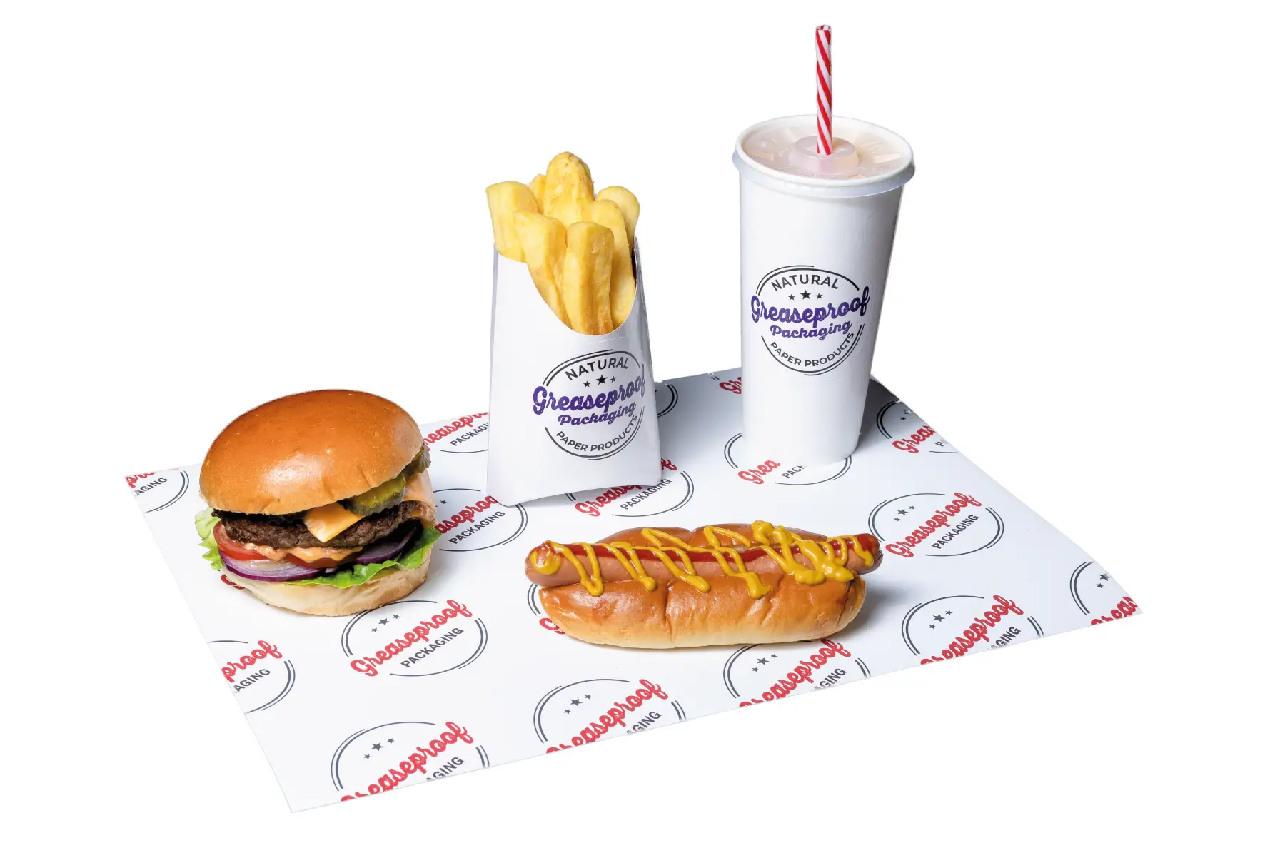 9. A3 White Printed Greaseproof Paper 01